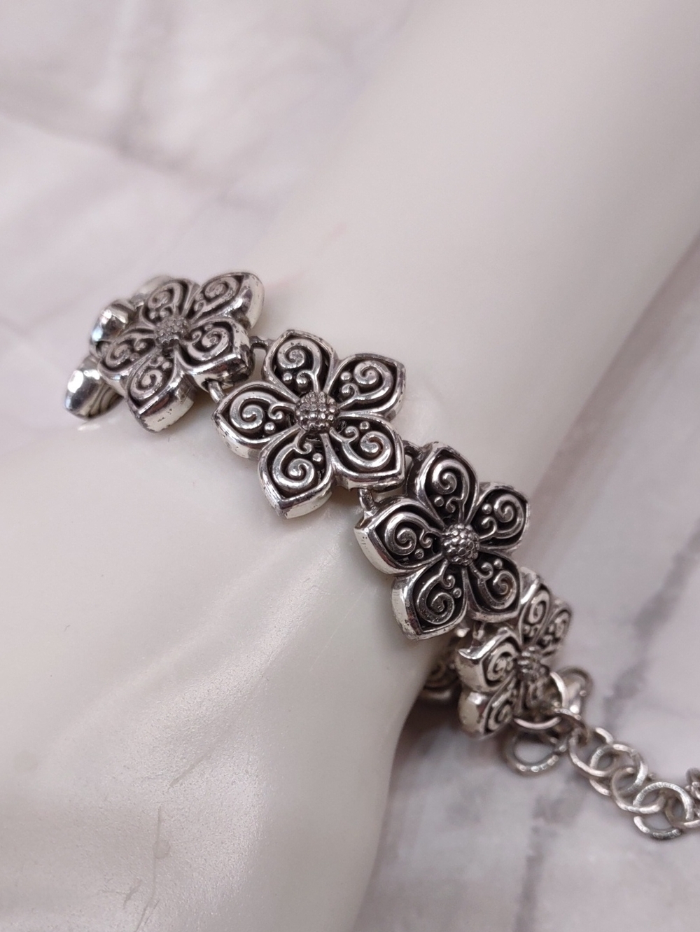 Brighton Reversible Flower Link Bracelet